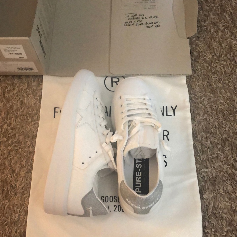 Golden Goose White Sneakers, new with tags.Size 38